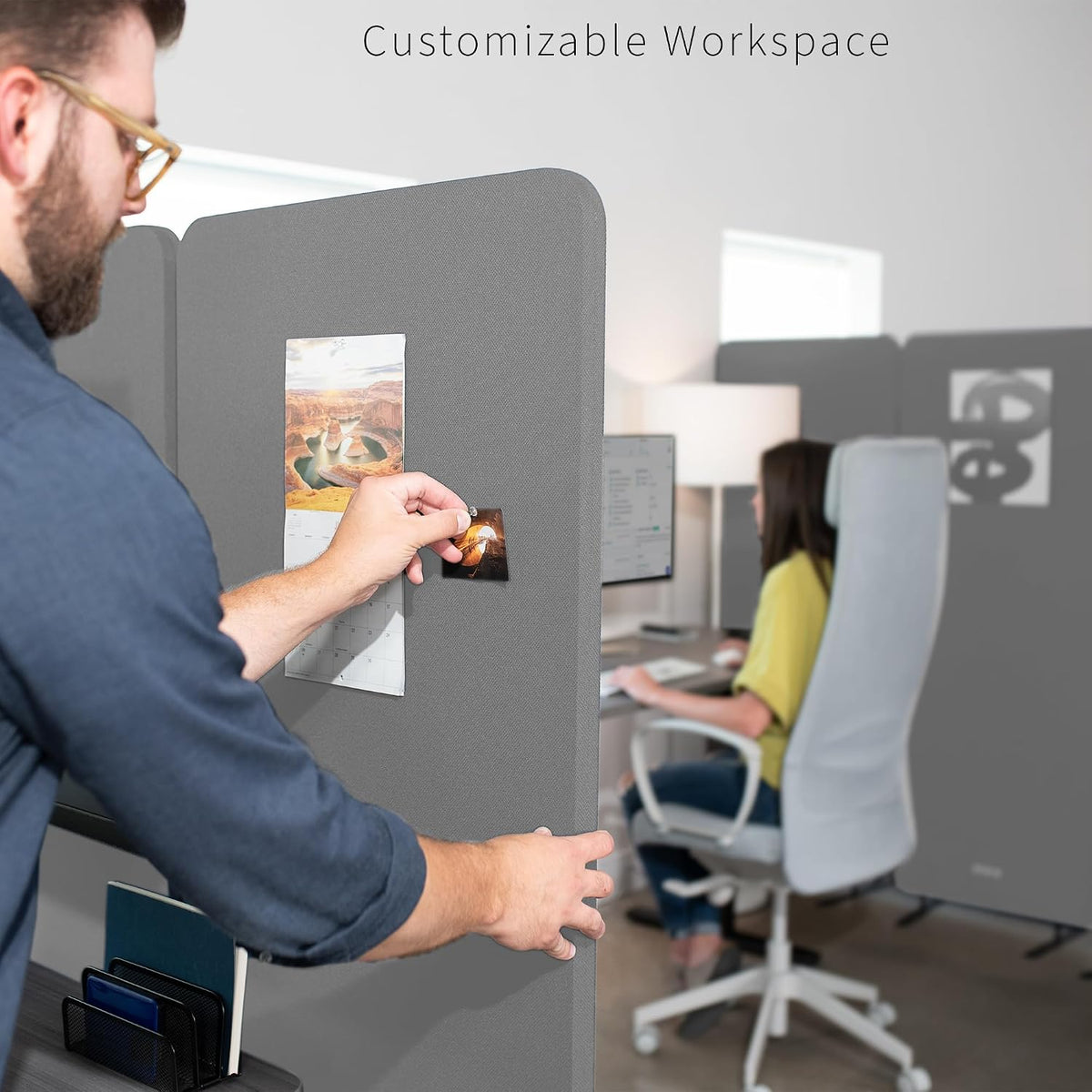 vivo gray freestanding 72 x 66 in privacy, side view