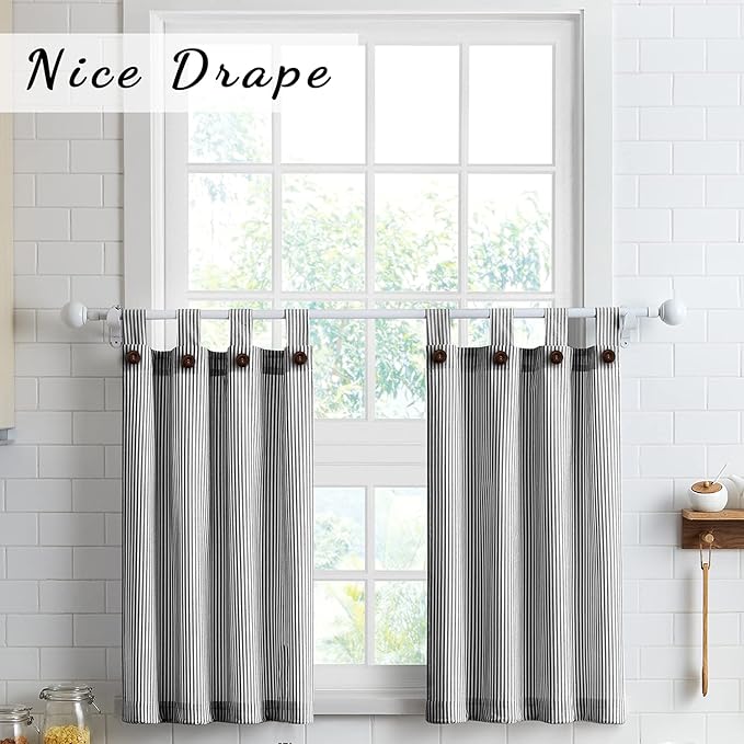 July Joy 3 Piece Cotton Kitchen Curtains and Valances Set - Image 2
