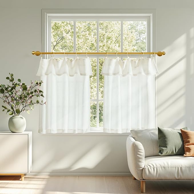 jinchan Linen Tier Curtains - Image 2