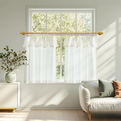 jinchan Linen Tier Curtains - Image 2