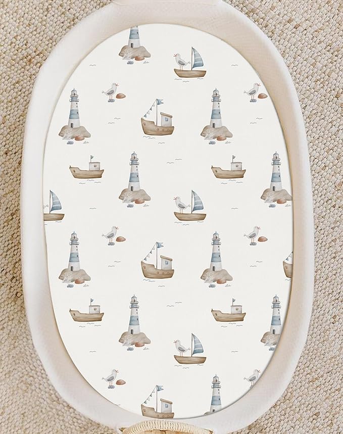 Bassinet Sheets for Baby Girls Boys 2 Pack, Fitted Baby Mattress Sheet for - Image 6