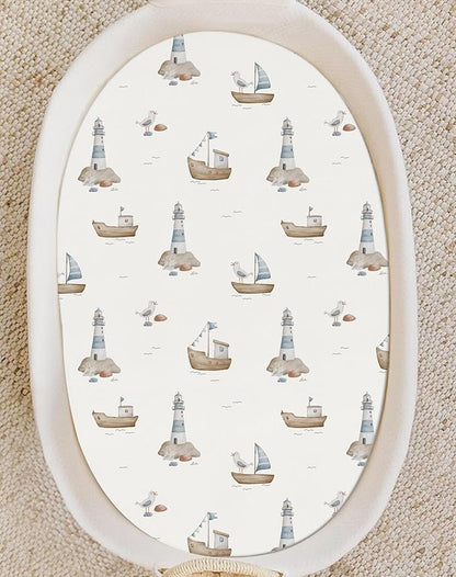 Bassinet Sheets for Baby Girls Boys 2 Pack, Fitted Baby Mattress Sheet for - Image 6