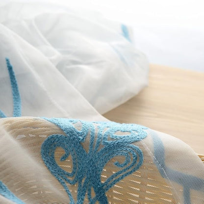 Melodieux Wheat Embroidery Sheer Curtain - Image 4