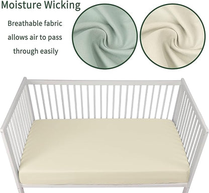 Baby Crib Sheets for Boys Girls, 2 Pack Fitted Crib Sheet for Standard Crib and - Image 3