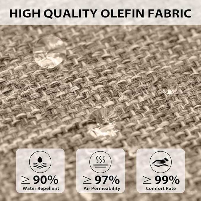 Sundale Outdoor Olefin Deep Seat Cushion, Patio Chair Cushion and Pillow - Image 2