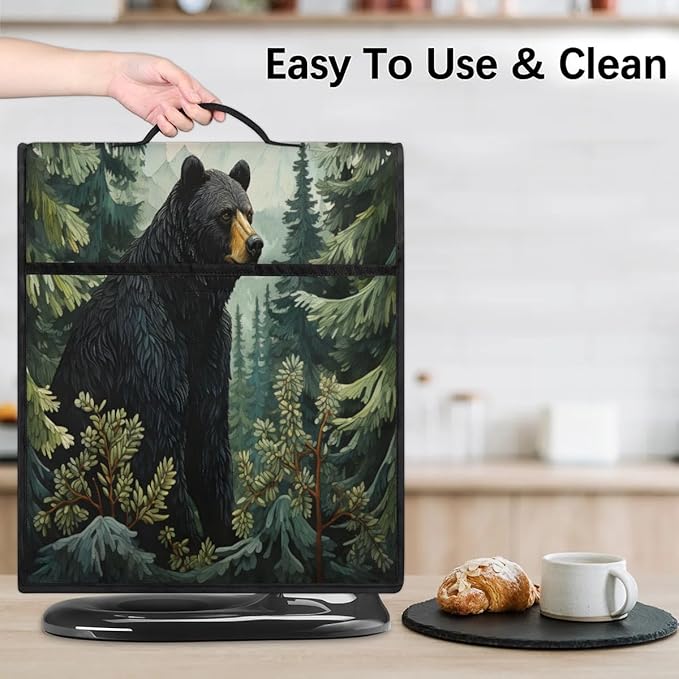 Kitchen Appliance Cover Fits 6-8 Quarts Mixer & Coffee Maker, Bear Dust Cover - Image 5