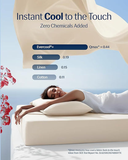 REST® Evercool®+ Starter Sheet Set, Cali King Ivory, Breathable Bed Sheet - Image 3