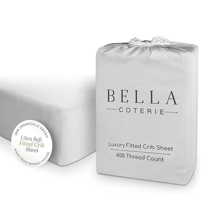 Bella Coterie Luxury Bamboo Viscose Crib Sheet | Organically Grown | Ultra Soft by BC