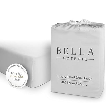 Bella Coterie Luxury Bamboo Viscose Crib Sheet | Organically Grown | Ultra Soft by BC