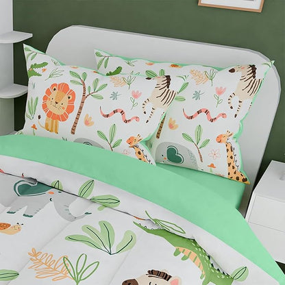 Jungle Animal Kids Bedding Set for Boys Girls, Ultra Soft Microfiber Comforter - Image 5