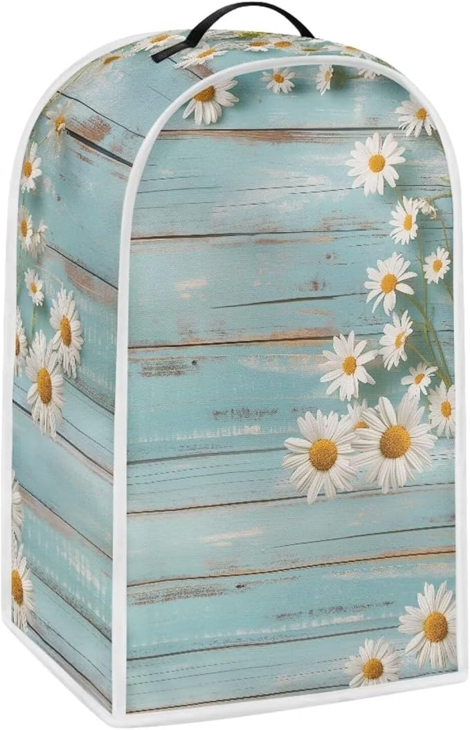 Daisy Blender Cover Teal Wood Appliance Dust Cover Universal by HUISEFOR