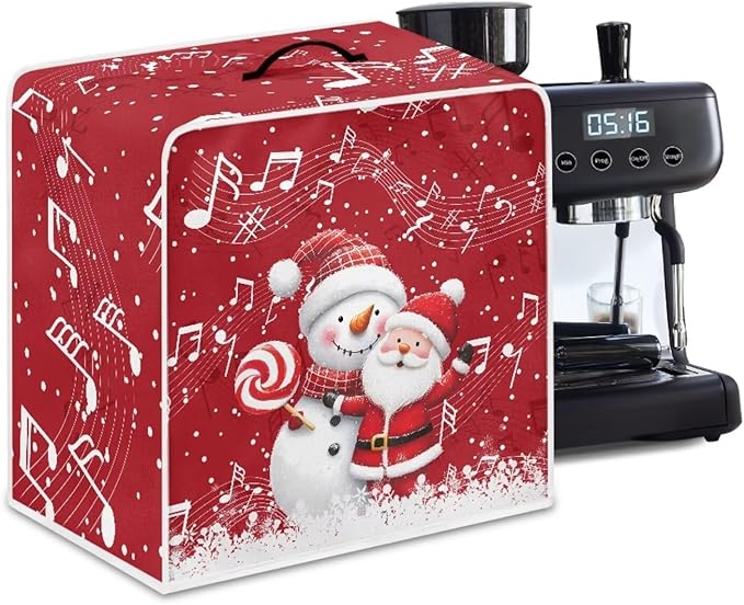 Coffee Maker Cover for Kitchen Counter Christmas Santa Claus Coffee Machine by Unknown