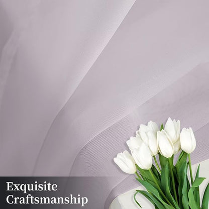 Sheer Curtains 54 Inches Long 2 Panels, Rod Pocket Short Curtain - Image 7