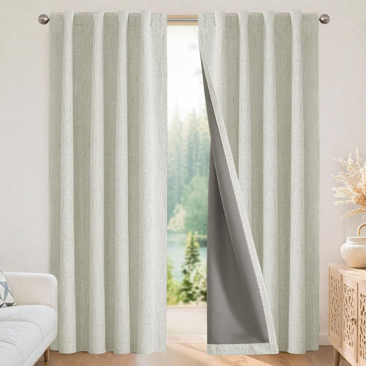joydeco blackout curtains for bedroom - 100% light, main product view