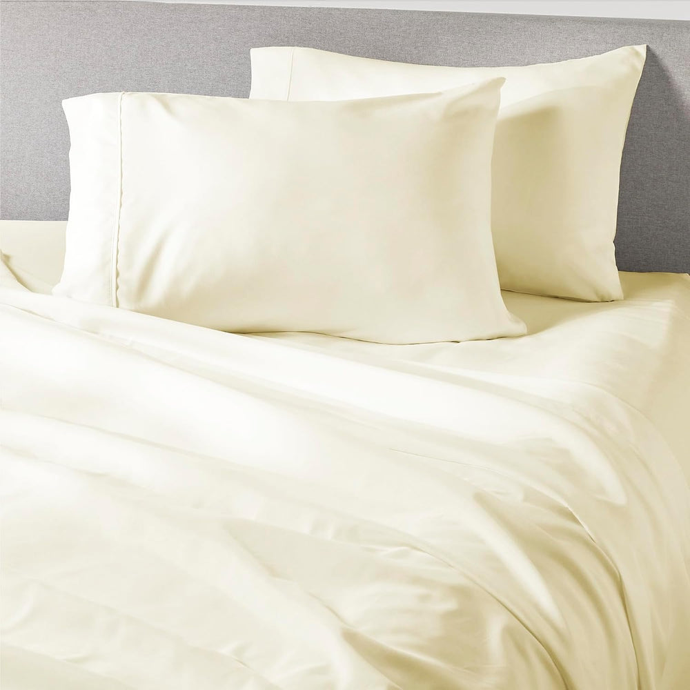 PeachSkinSheets Cooling Bed Sheets for Hot Sleeper, Split King/Vanilla Bean
