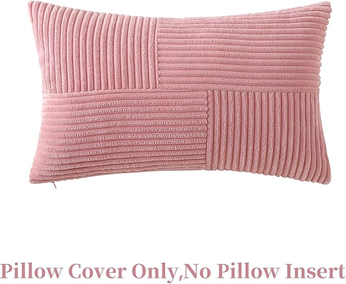 Pink Lumbar Throw Pillow Covers 16x24 inch, Farmhouse Home Decor, Boho - Image 6