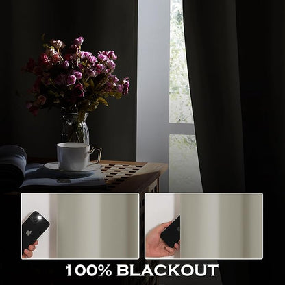 KGORGE Anti Dust Soundproof 100% Blackout Curtains 4 Layers Heavy Duty Energy - Image 3
