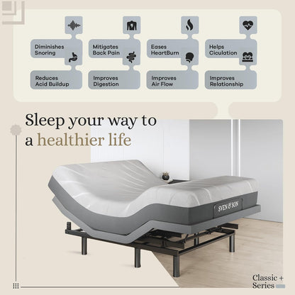 sven & son harmony adjustable bed base, head, close-up detail