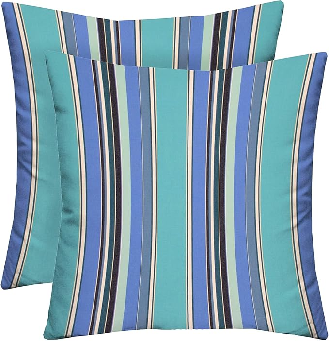 RSH DECOR: Sunbrella Square Throw Pillows Set of 2 | 20" x 20" | Water and by RSHDECOR