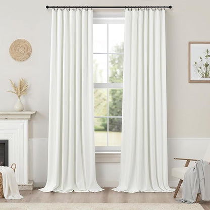Pitalk Short Linen Textured Blackout Curtains - Image 9