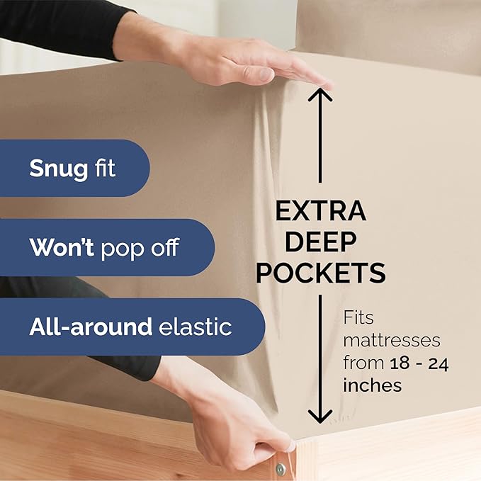 Extra Deep Pocket Full Sheets - Image 3