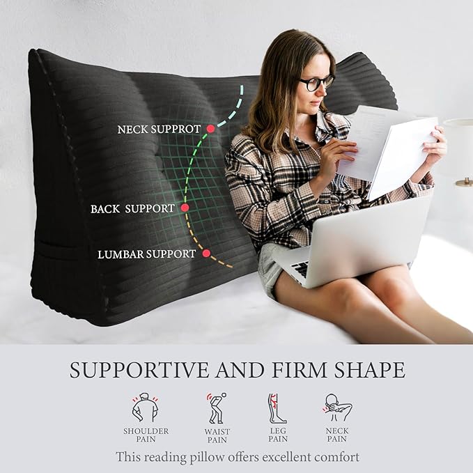 10 lbs Thickened Headboard Pillow Wedge Pillow Headboard Reading Pillow Bed - Image 2