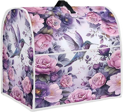 Hummingbird Stand Mixer Cover 4.5-5 Quart Floral Print Kitchen Appliance Covers by HUISEFOR