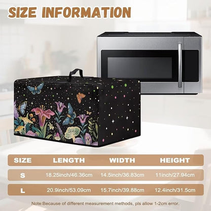 Microwave Oven Cover, Butterfly Heat-Resistant Polyester Machine Protector - Image 6