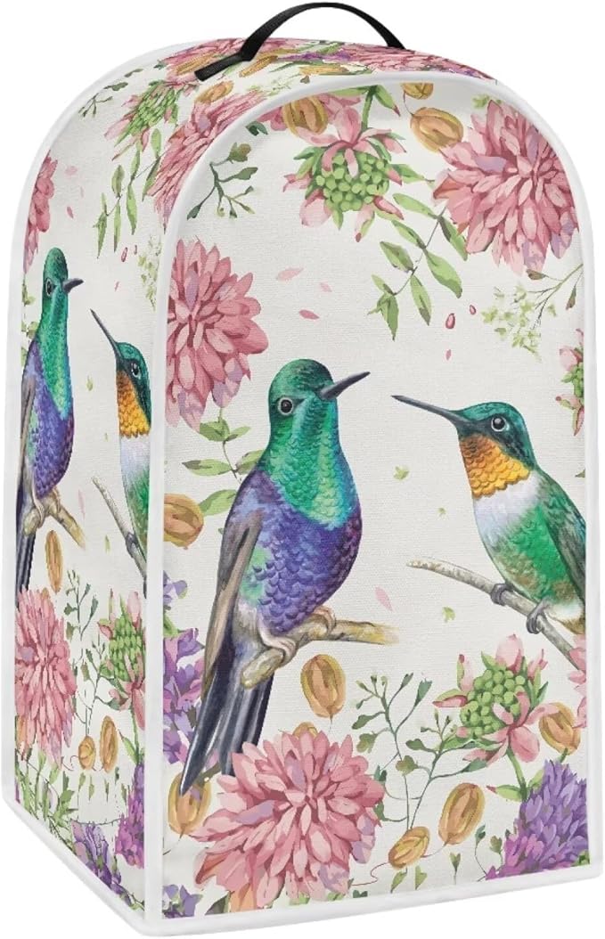 Floral Hummingbird Print Blender Covers by Annejudy