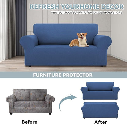 LURKA Stretch Loveseat Sofa Slipcovers 1 Piece Couch Covers - Image 3