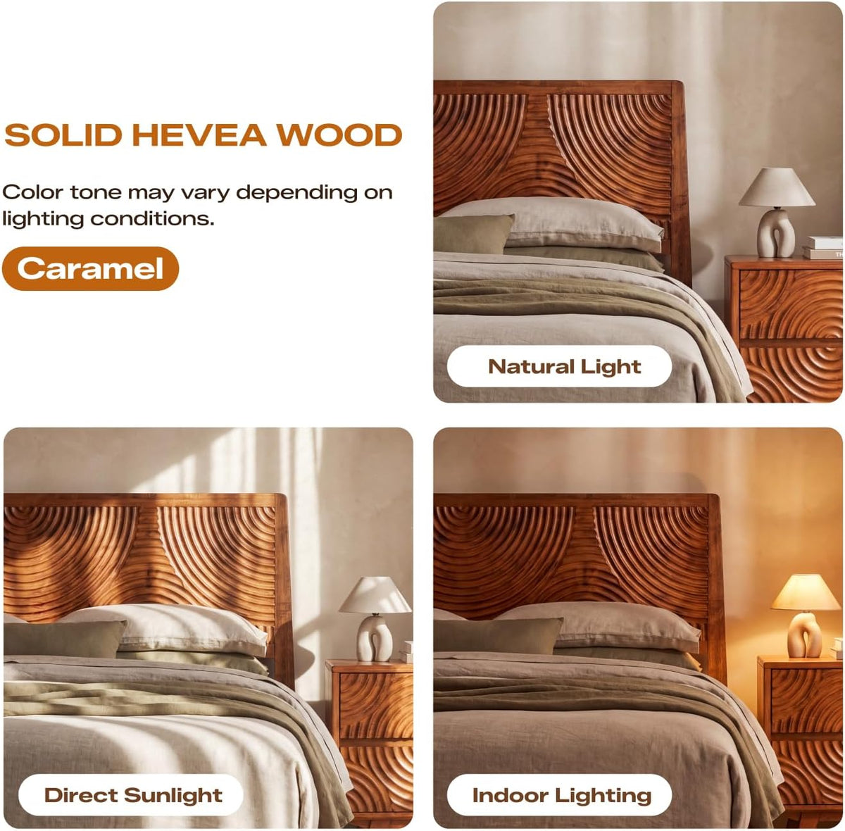 acacia harmony queen solid wood platform bed frame, package contents
