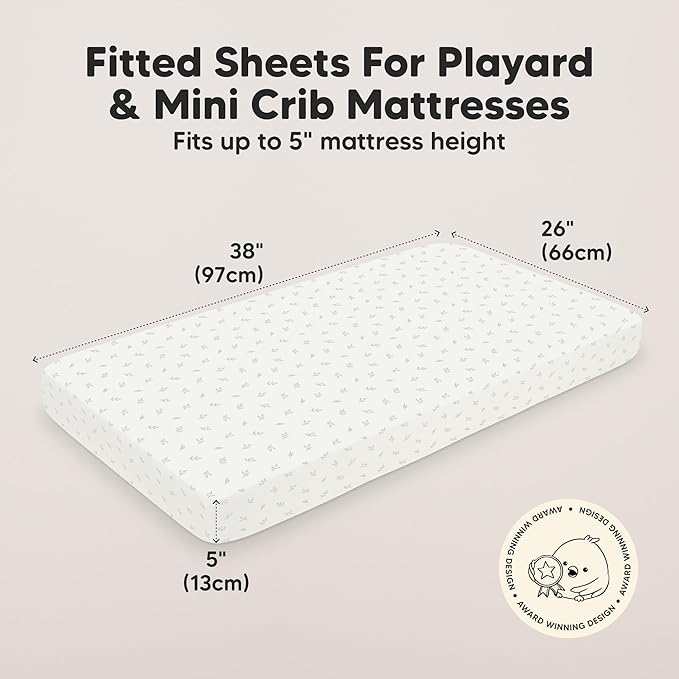 2-Pack Mini Crib Sheets Fitted - Image 3