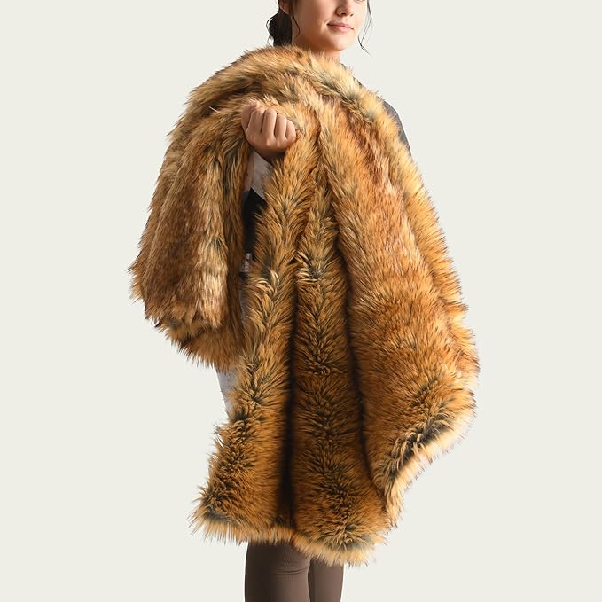 HORIMOTE HOME Reversible Faux Fur Throw Blanket, - Image 4
