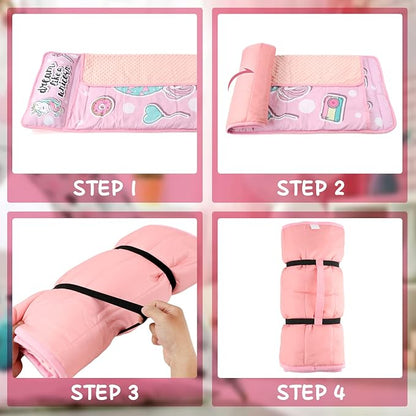 TANOSHII® Toddler Nap Mat with Pillow and Blanket, Portable Kids Sleeping Mats - Image 6