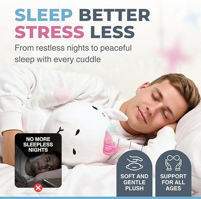Unicorn Plush Body Pillow for Kids | Long Stuffed Animal Cuddle Pillow | Soft - Image 2