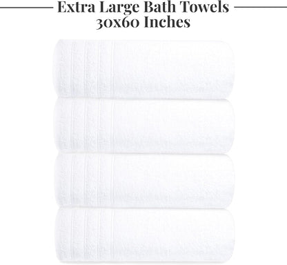 tens towels 4 piece extra large bath towels showing dimensions