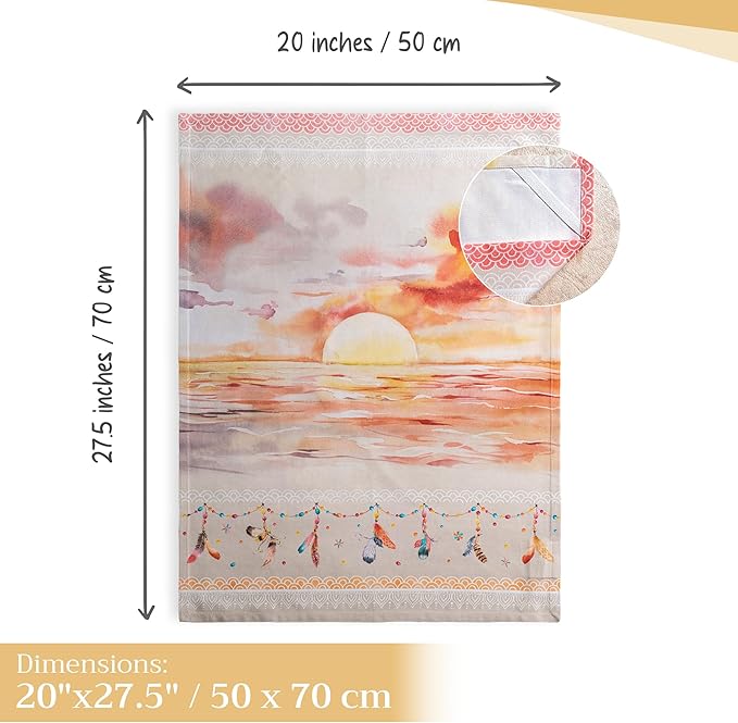 Maison d' Hermine Kitchen Towels Set of 3 100% Cotton 27.50" x 20" Reusable - Image 4