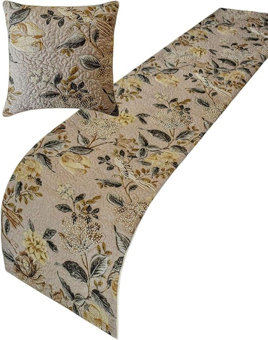 The HomeCentric Beige Bed Runner by TheHomeCentric