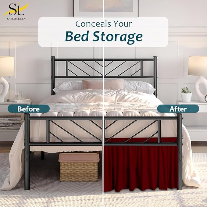Shreem Linen Ruffled Bed Skirt - Image 8
