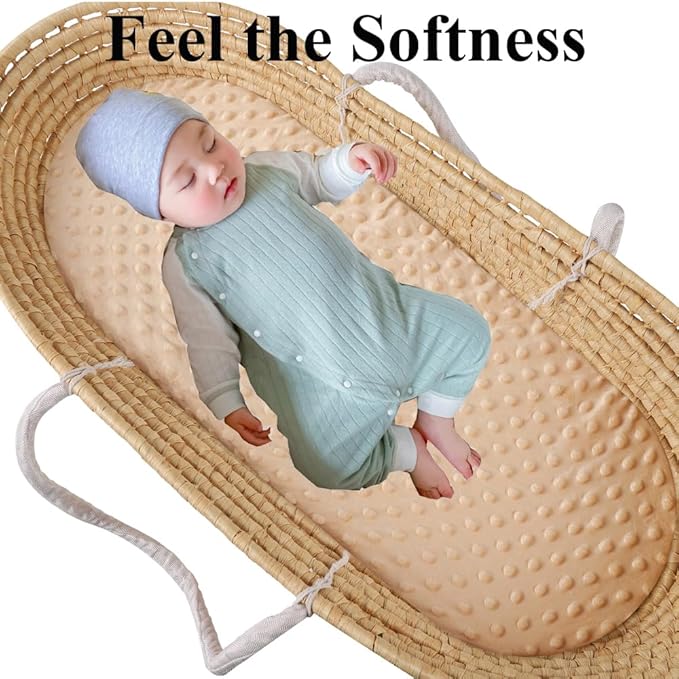 Dot Bassinet Sheet Set 2 Pack Stretch Fitted Cradle Sheets, Ultra Soft - Image 5