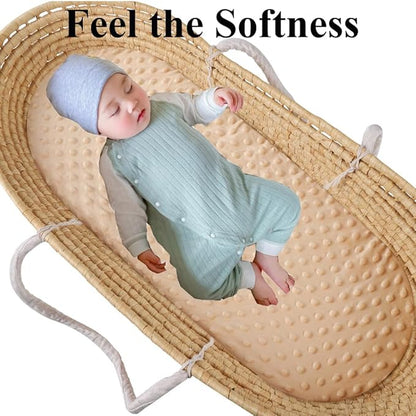 Dot Bassinet Sheet Set 2 Pack Stretch Fitted Cradle Sheets, Ultra Soft - Image 5
