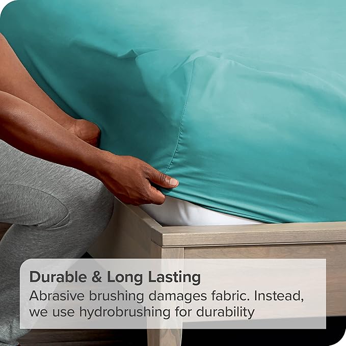 Bare Home 2-Pack Fitted Bottom Sheets Split King - Image 6