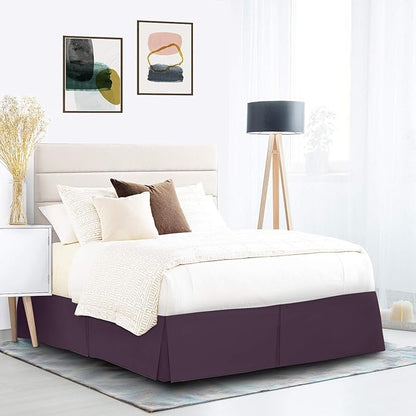 Nestl Dark Purple Bed Skirt Queen Size - Image 9