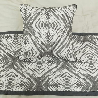 The HomeCentric King/Queen/Twin Grey & White Designer CA King 86"x18" Bed - Image 6