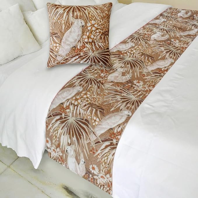 The HomeCentric Beige Bed Runner - Image 2