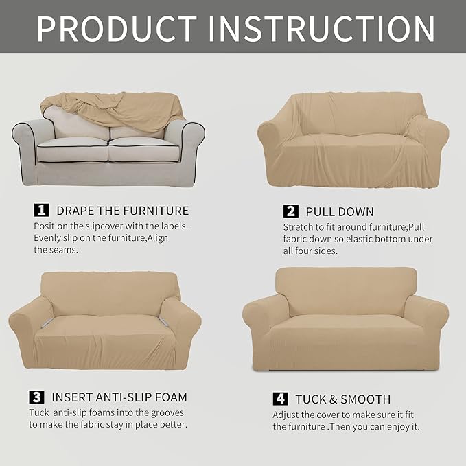 Easy-Going Stretch Oversized Sofa Slipcover 1-Piece Sofa Cover Furniture - Image 8