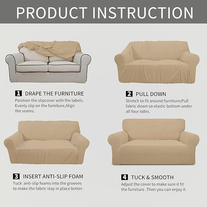 Easy-Going Stretch Oversized Sofa Slipcover 1-Piece Sofa Cover Furniture - Image 8