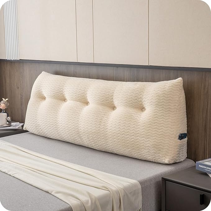 Large Bolster Triangular Headboard Wedge Backrest Positioning Support Bed Rest by ZOEMO