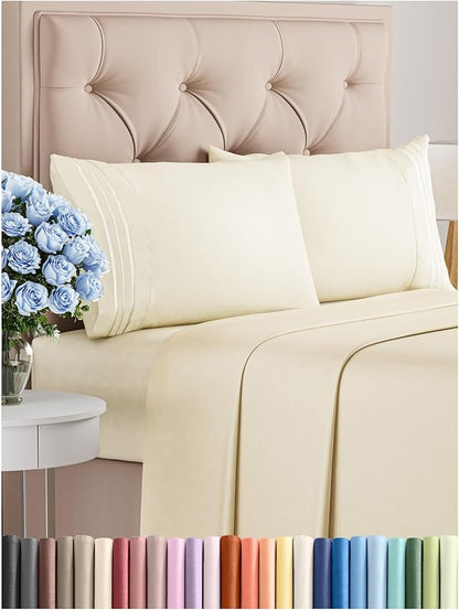 Cal King Size 4 Piece Sheet Set by CGKUnlimited