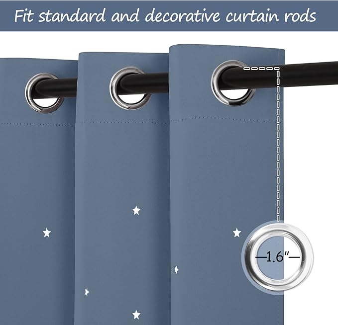 NICETOWN Blackout Star Curtains - Image 5